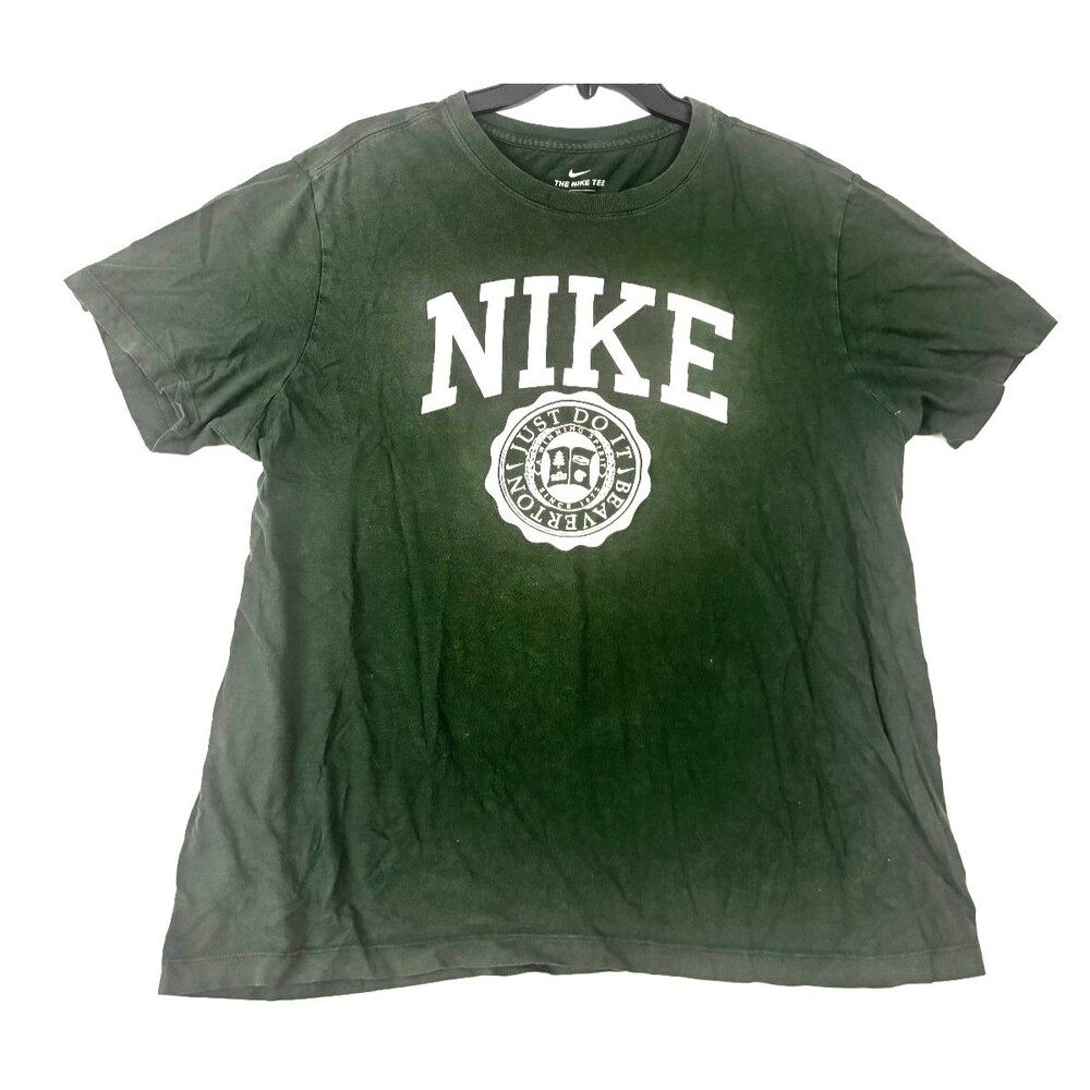 Nike Just Do It University Crest Graphic Tee Green Men’s Size Large